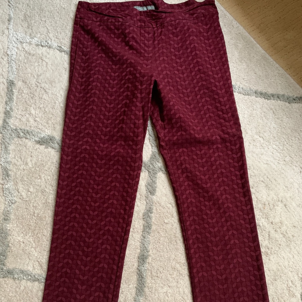 Trousers Maroon Pull on